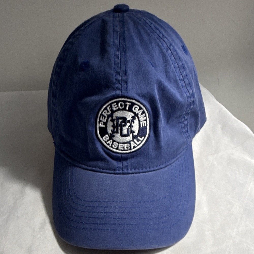 Perfect Game PG Blue Baseball Cap Pacific Headwear Adjustable Sports Hat Mens